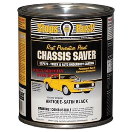 Magnet Paint Co. UCP970-04 Chassis Saver 1 Quart Can Rust Preventive Truck and Auto Underbody Coating - Antique Satin Black