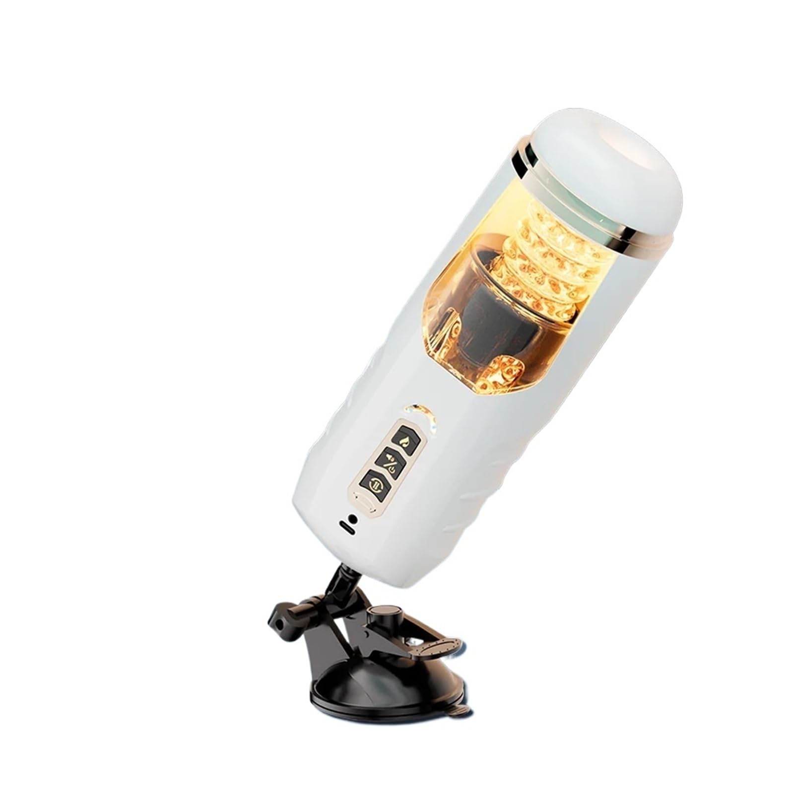 Masajeador vibratorio masculino blanco con varios modos de estimulación 5
