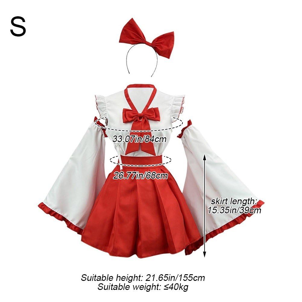 Amazon.co.jp: Toivexa 巫女 コスプレ かわいい 巫女服 白×赤 妖狐
