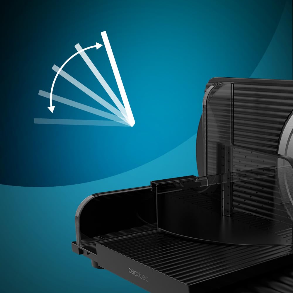 Cecotec Affettatrice Pieghevole Rock'nCut Shuriken ProBlades. 150W, Disco 170mm, Lama Tedesca Solingen, Regolazione Graduale 0-15mm, Disco Estraibile QuickOut, Fette Sempre Perfette in Pochi Secondi