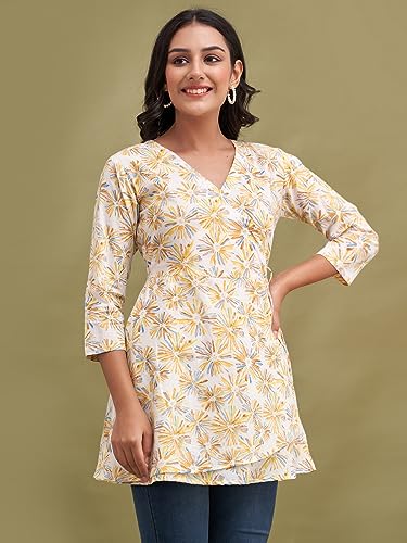 Image of feranoid Women Cotton Angrakha Kurti