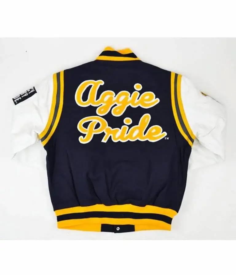 Men’s A&T Pride Wool Varsity Jacket | North Carolina Bomber Jacket | State University Aggie Football Pride Jacket2