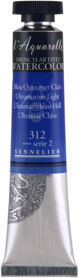 SENNELIER L'Aquarelle French Watercolor, 21ml Tube, S2 Ultramarine Light
