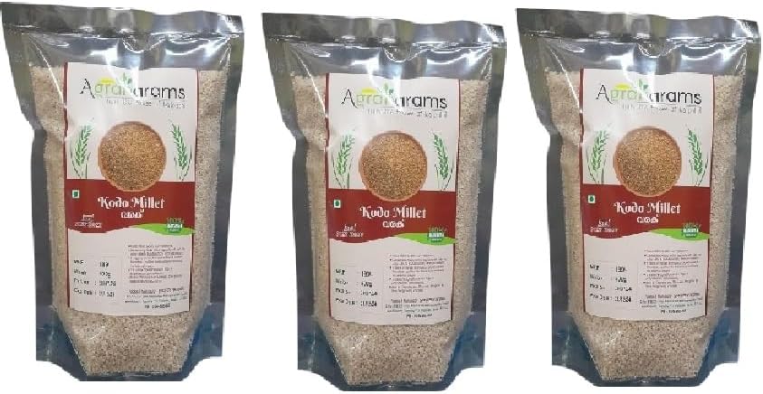 Agraharams From the House Of Kalpathi Koda Millet 500g Each | Pack Of 3 | 100% Natural Product Arikelu | Varagu | Arka | Kodra Kodo Millet Boosts Our Resistance