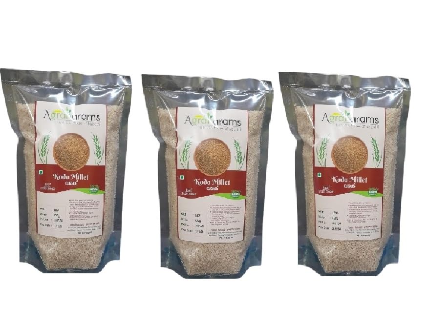 Agraharams From the House Of Kalpathi Koda Millet 500g Each | Pack Of 3 | 100% Natural Product Arikelu | Varagu | Arka | Kodra Kodo Millet Boosts Our Resistance