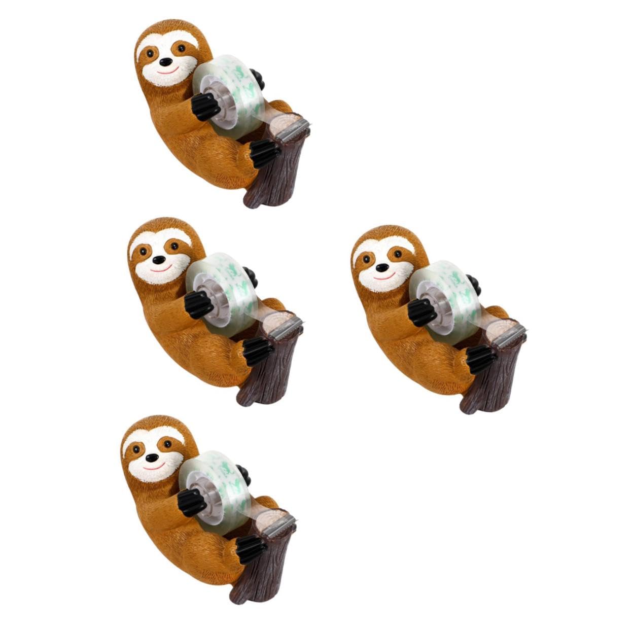 HOMSFOU 4 Pezzi Dispenser Nastro Adesivo Portatile con Design Carino per Nastro per Scrivania e Ufficio e Decorativo Facile Usare e Trasportare
