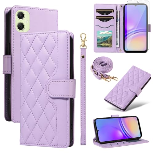 Sac à main Samsung Galaxy A05 étui portefeuille résistant avec verre trempé