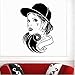 Adesivo da parete in vinile Adesivo creativo Capelli da ragazza Moda Poster Hip Hop Adesivo da salone di bellezza per capelli bella ragazza 57x86cm