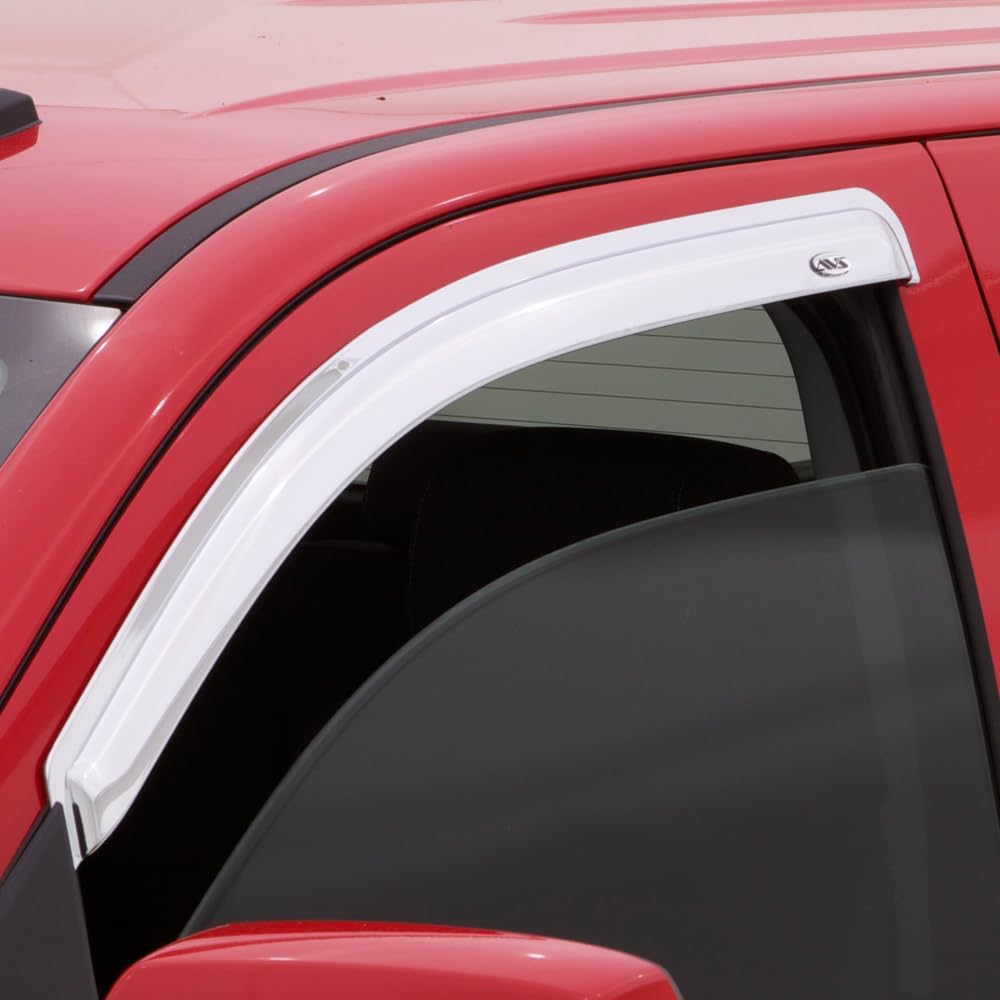 Auto Ventshade [AVS] Outside Mount Ventvisor | 2007 - 2013 Chevrolet/GMC Silverado/Sierra 1500, 2007 - 2014 Silverado,Sierra 2500 HD/3500 HD Standard Cab- Chrome, 2 pc | 682326