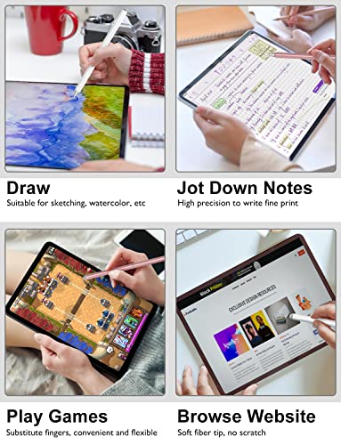 Stylus Pens For Touch Screens - Meko 2 In 1 Rotation High Precise Disc & Sensitive Fiber Universal Stylus Pencil For Iphone/Ipad Pro/Mini/Air/Android/Tablet/Phone/Microsoft/Samsung Galaxy(Matte Black) #TOP6