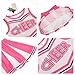 knemmy Cheerleader Costume for Girls Cheerleading Outfit Cheer Leader Dress for Halloween Party, Pink