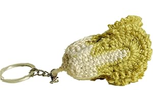 Delicate Crochet Chinese Cabbage Keychain with Artistic Charm