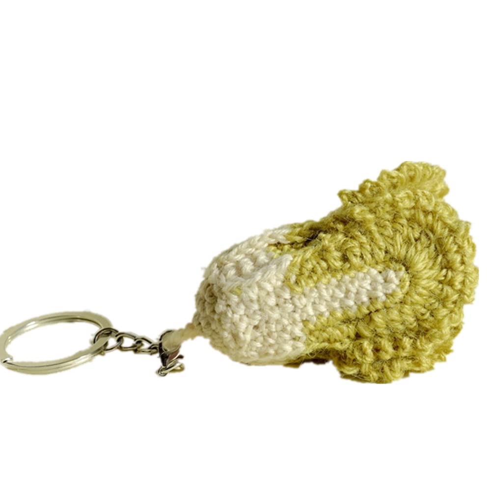 Crochet Cute Chinese Cabbage Keychain Pak Choi Key Ring Backpack Bag Charm