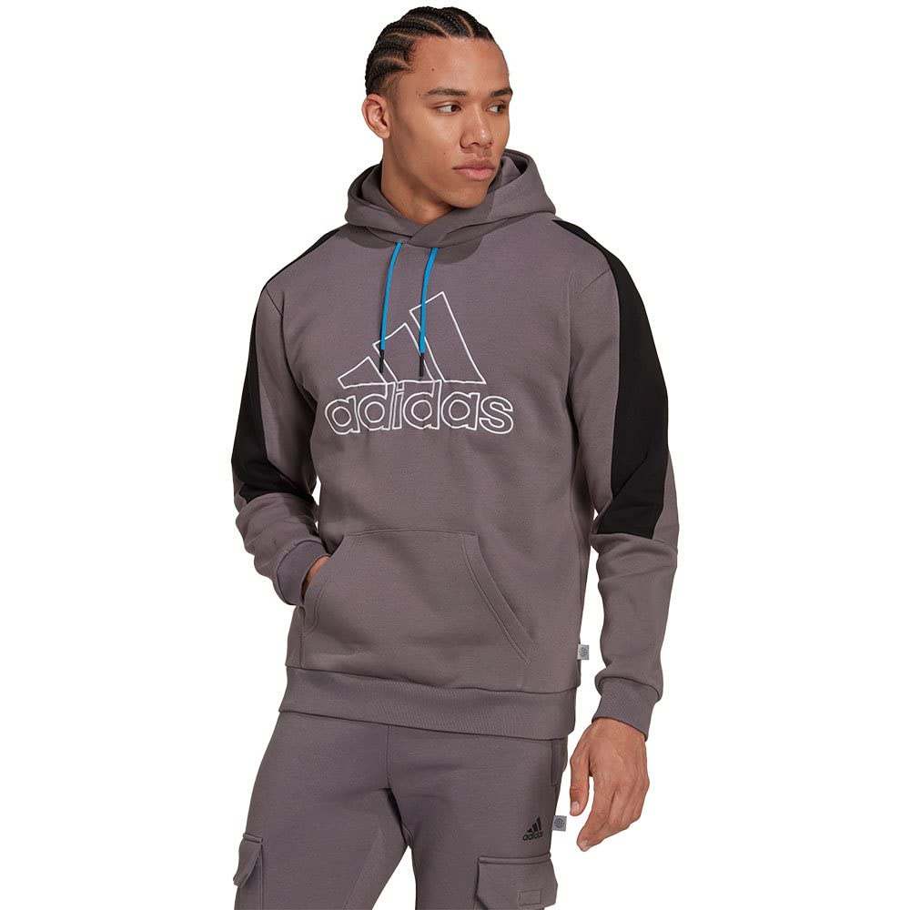 Adidas Men's Grey Ess Future Icons Hoodie  36 S