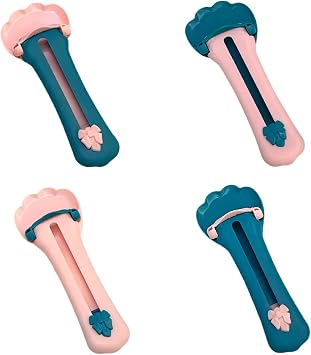 Firlar 4 PCS Cat Claw Shaped Cat Strip Squeeze Spoon, Delectables Lickable Cat Treats Spoon,Wet Treat Cat Feeder Spoon Treat Squeeze Spoon for Lickable Wet Cat Treats Liquid Snack Feeding