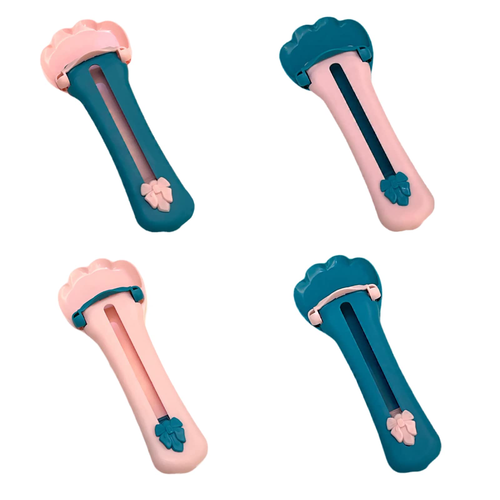 4 PCS Cat Claw Shaped Cat Strip Squeeze Spoon, Delectables Lickable Cat Treats Spoon, Multifunctional Pet Spoons Cat Feeder for Lickable Wet Cat Treats Pet Liquid Snack Feeding