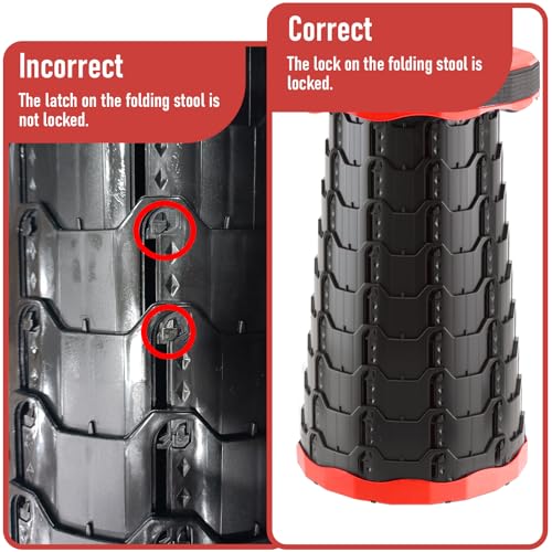 image for Doseno Upgraded Foldable Stool Thickened, Portable Collapsible Stool R