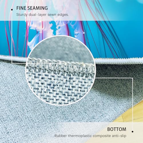 Tapis de bébé lavable antidérapant bleu et rose pour chambre
