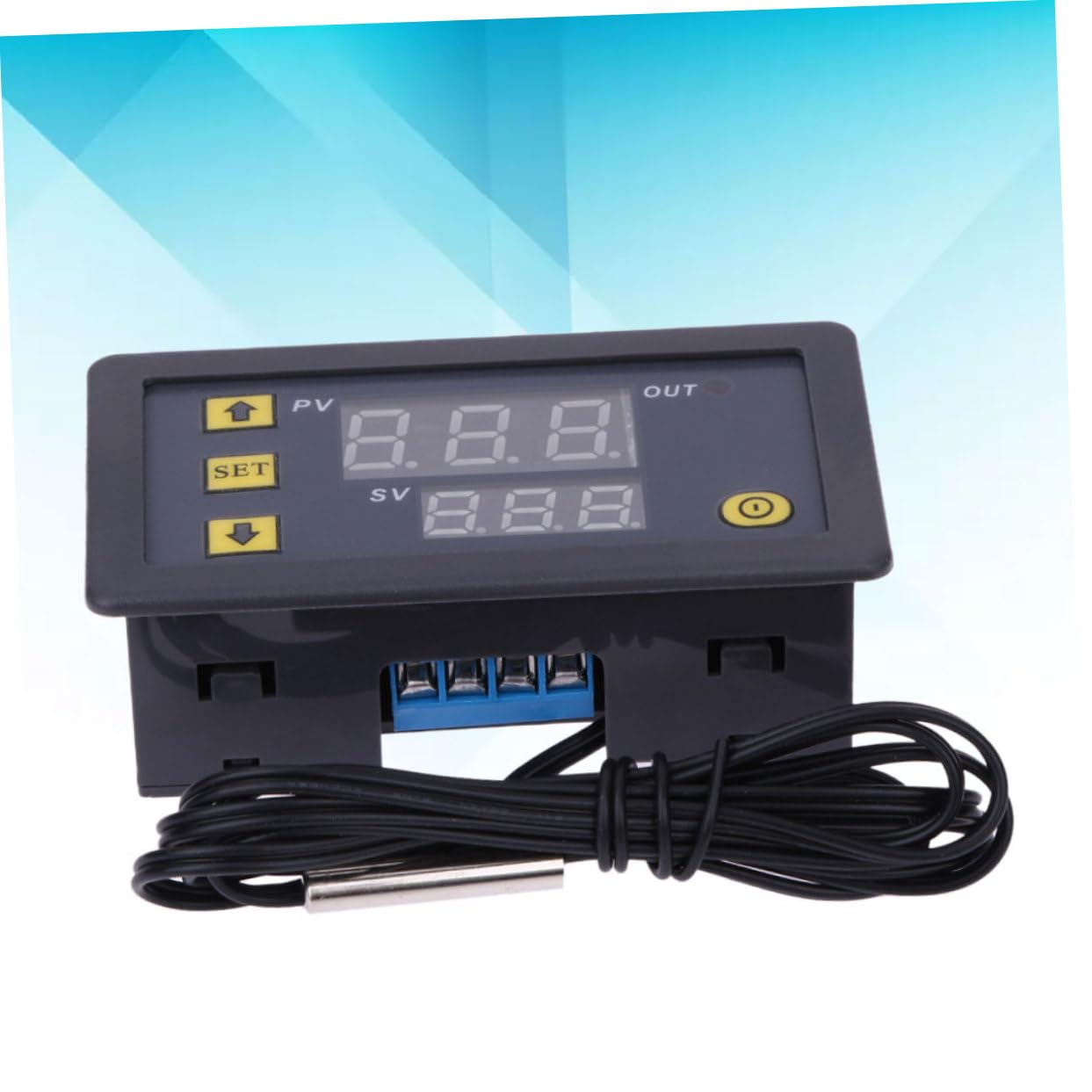 Healeved 2pezzi Regolatore Di Temperatura Digitale Con Display Lcd Per Casa e Ufficio Sensore Controllo Efficiente e Affidabile Relè Per Alta Potenza Nero