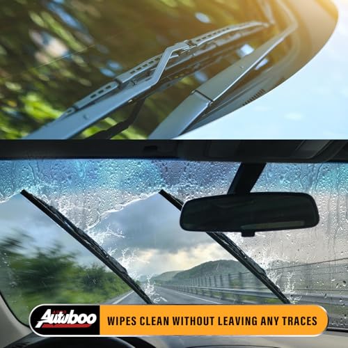 Image of AUTOBOO Windshield Wiper Blade Replacement for Ford E150 E250 E350 | Fits Ford E150 E250 E350 2003-2014 & Honda Element 2003-2010, 20 inch+20 inch, 2-pack, OEM quality, all-season