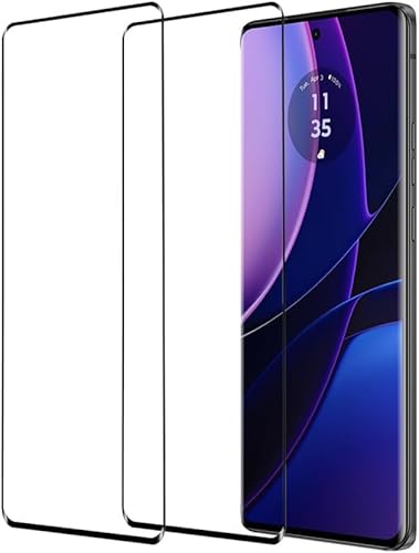 Miniatura 6 de VIESUP Protector de pantalla curvado 3D para Motor Edge (2023), paquete de 2 Película de cobertura completa de vidrio templado de dureza 9H para