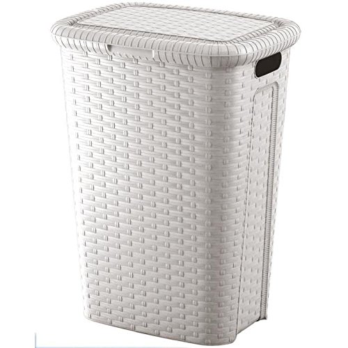 M-Home | Coffre à Linge | 53L | Imitation Osier | Ficelle