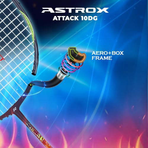 Image of Yonex Astrox Attack 10DG Ultra Strong| Made with Japanese Graphite|Strung Badminton Racquet with Full Cover (80 Grams - 32 Lbs, Legion Blue)