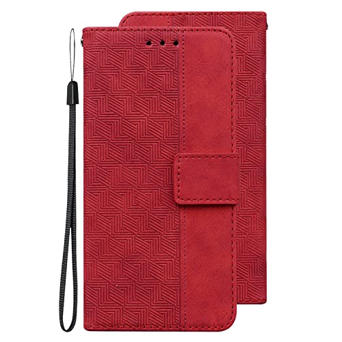 Pochette de Téléphone en Cuir pour Samsung Galaxy J2 Core,Coque Motif Géométrique en Relief Antichoc Résistant aux Chocs Clapet,Solide Mince Etui Bourse...