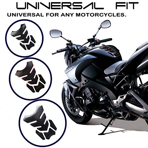 Revsostar 3D Tank Pad, Gas Tank Protector, Motorcycle Tank Sticker Protector Decal Gas Oil Fuel Tank Pad Protector (3 Pcs Per Set, Multi-Coloured, 1Pc Of Each Color) #TOP2
