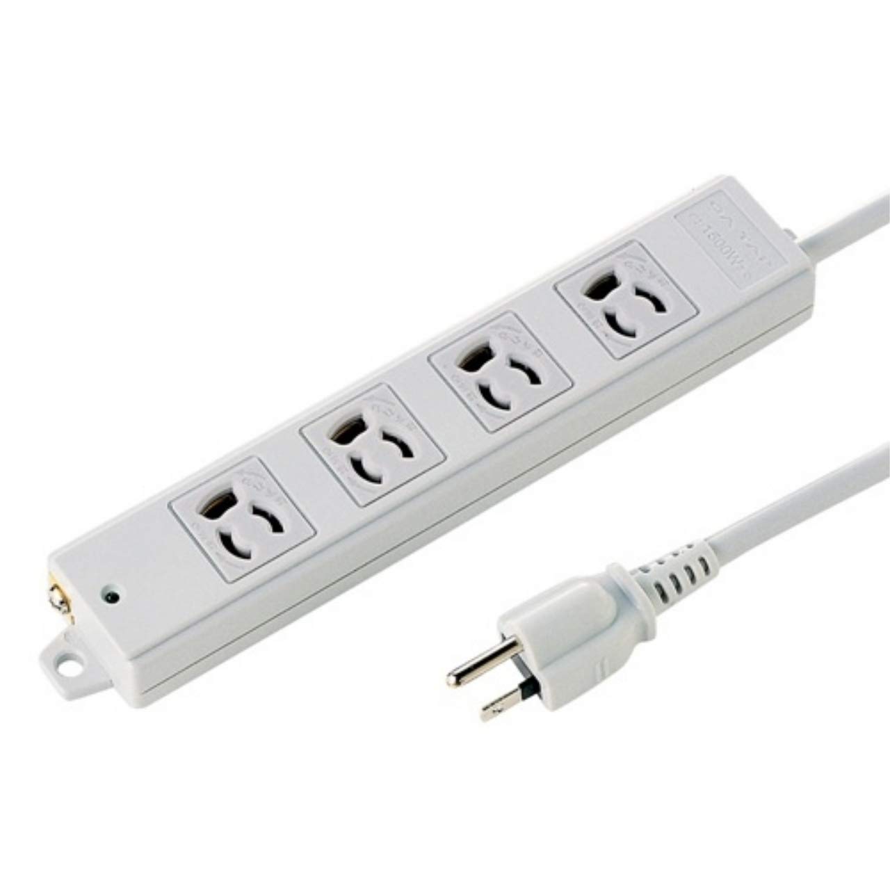 Bloc multiprise 4 sorties AC blanc 5m avec limiteur de tension