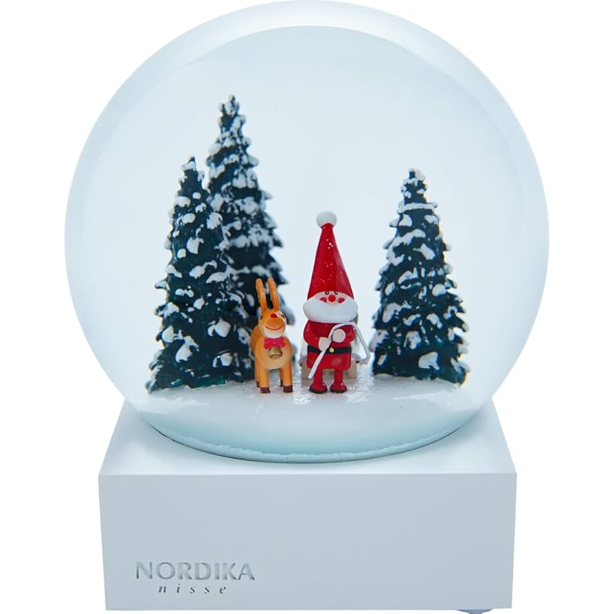 新品未使用♡ノルディカニッセ スノードーム そりを引いたサンタ Amazon.co.jp: ノルディカ ニッセ クリスマス スノードーム そり