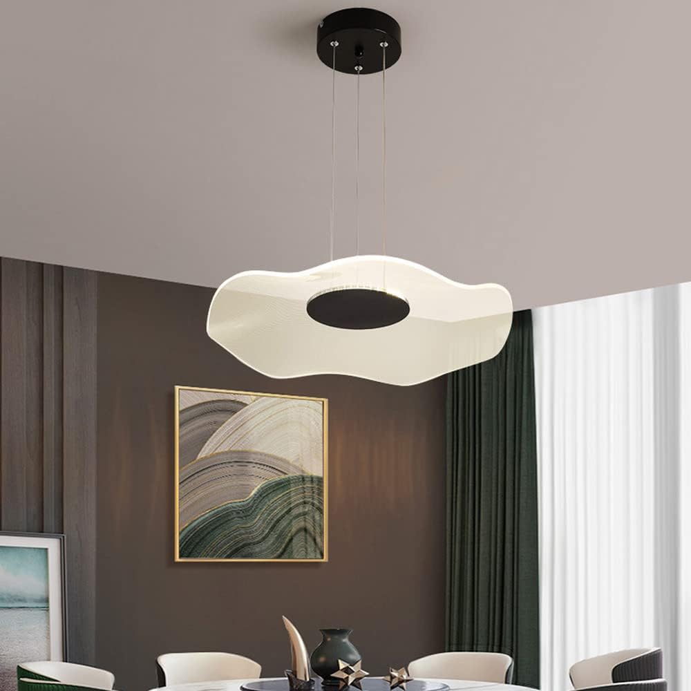 VDOQTLJT Scandinavian Chandelier Lighting Compatible with Restaurant丨Leaf LED Hanging Bar Pendant Light Bedroom Ceiling Chandeliers Fixture 3000k 6000k Wall Sconce(Dark6000k,50CM)