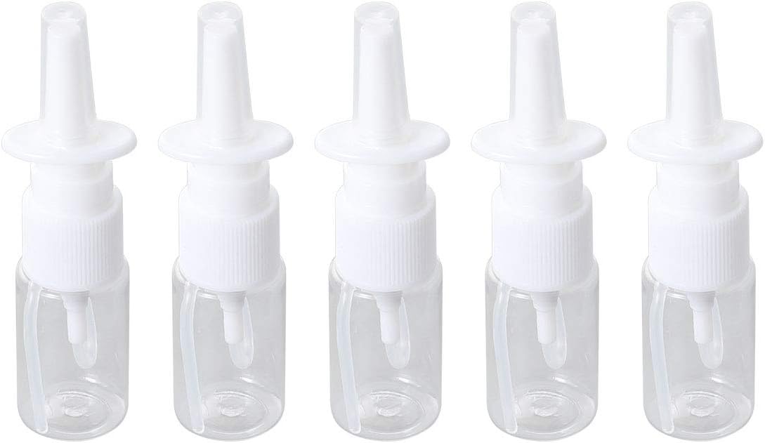 Artibetter 5 Stücke Leere Nasenspray Flasche Nachfüllbare Zerstäuber Sprühflasche Braunglas für