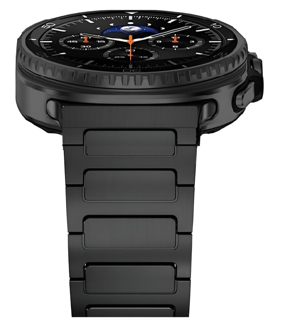 MOROFY Solid Metal Stainless Steel Strap Compatible With Samsung Galaxy Watch 8 Band 40mm 44mm (2025) Adjustable No Gap Band for Galaxy Watch 8 Classic 46mm - Black-picture-12
