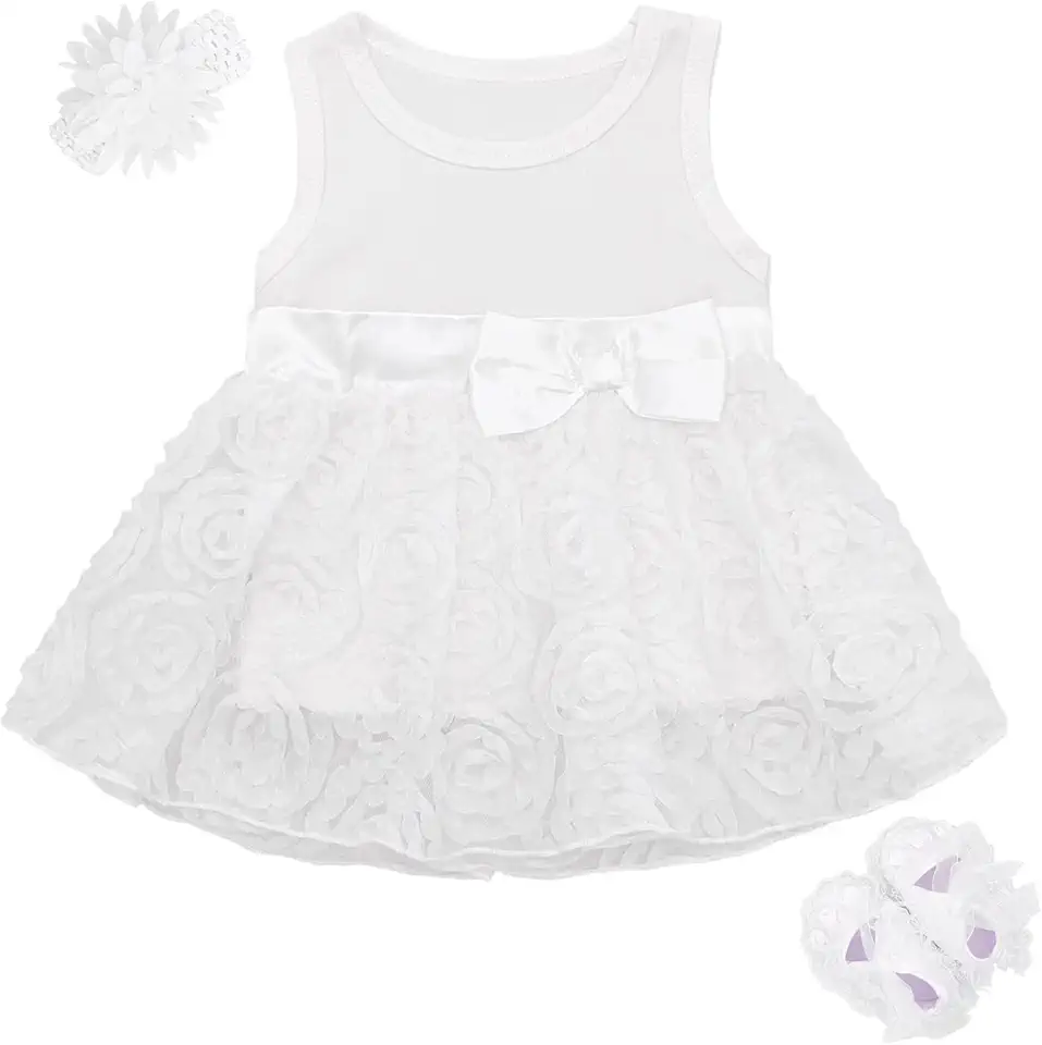 Niyage Baby Girls Clothes Dress Flowers Romper Sets Infant Tutu Bodysuit Party Outfits