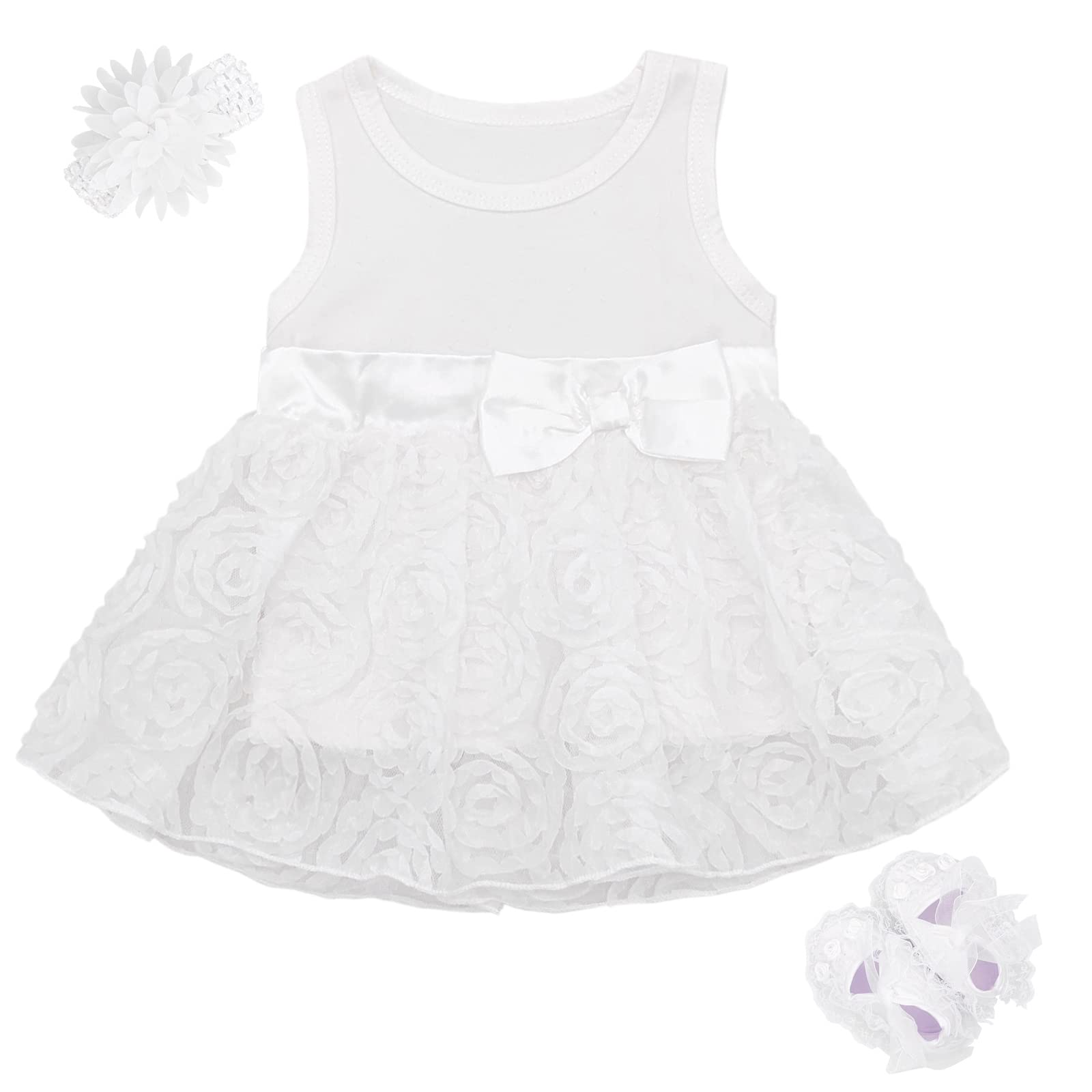 Niyage Baby Girls Clothes Dress Flowers Romper Sets Infant Tutu Bodysuit Party Outfits