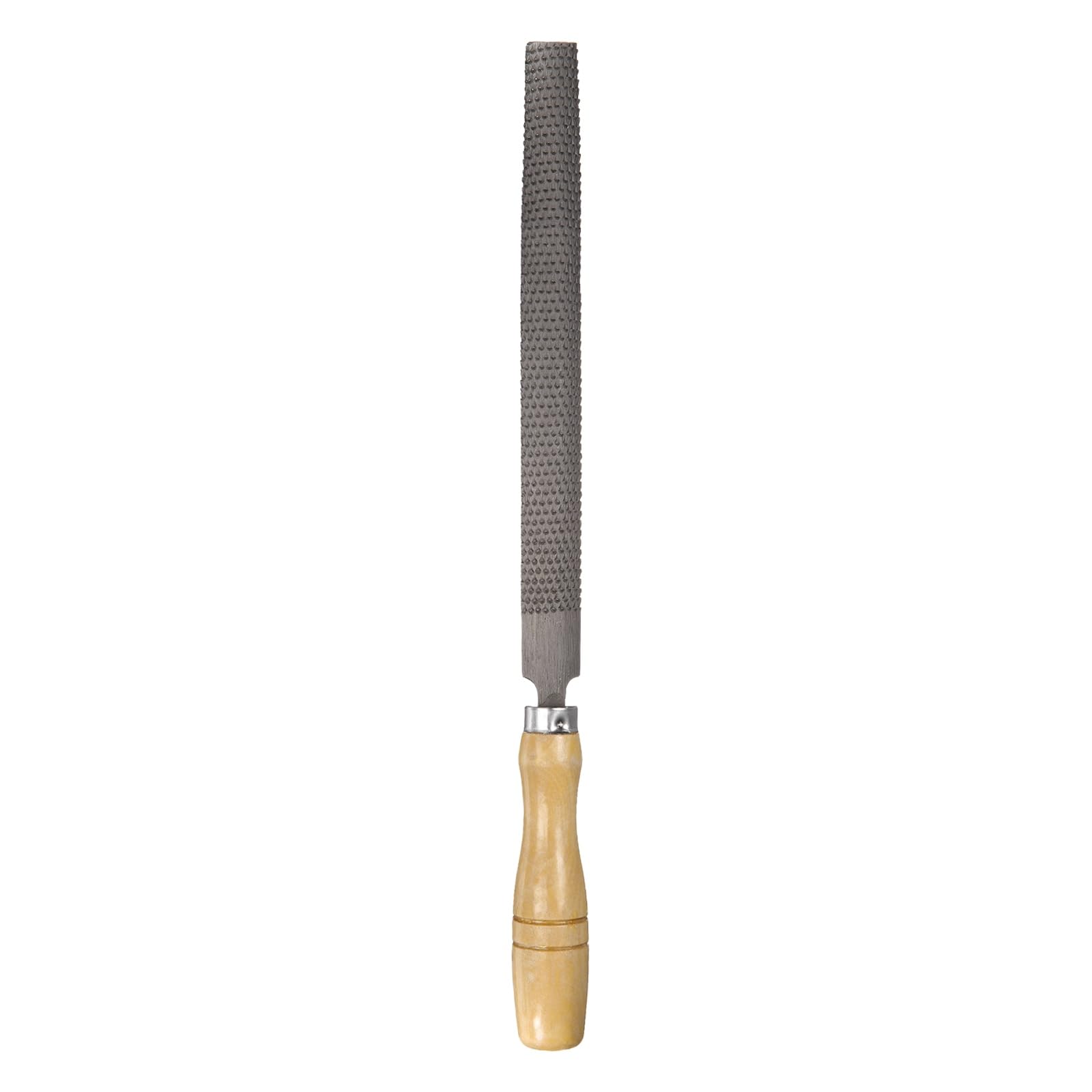 sourcing map Wood Rasp File 8" Steel Half-Round Cut File Rasp Multifunctional Hand Files with Wooden Handle for Woodworking Sharpening Wood Metal