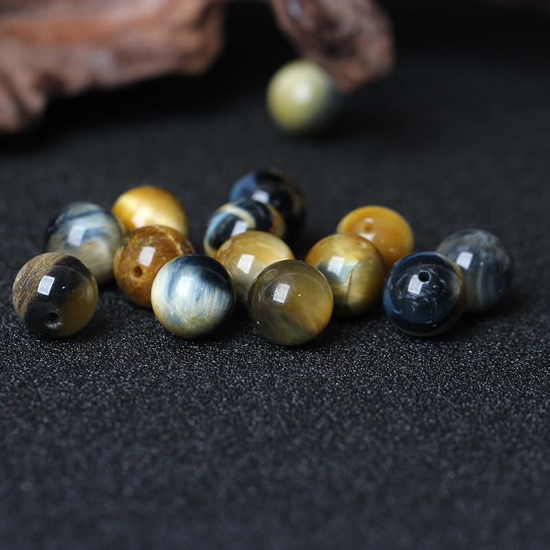 10 szt. 4-14 mm tygrysie oko kamienne koraliki, naturalny kamień tygrysie oko, okrągłe luźne koraliki, do produkcji biżuterii, naszyjnik, DIY, kryształowe koraliki