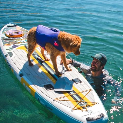 Ruffwear Float Coat Hundejacke, Auftrieb und Auftrieb, Hundeweste für sicheres Schwimmen, Bootfahren, Wassersport, Purple Lily, Medium