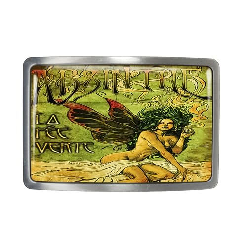 Absinthe Belt Buckle - Art Nouveau Vintage Victorian Fairy Belt