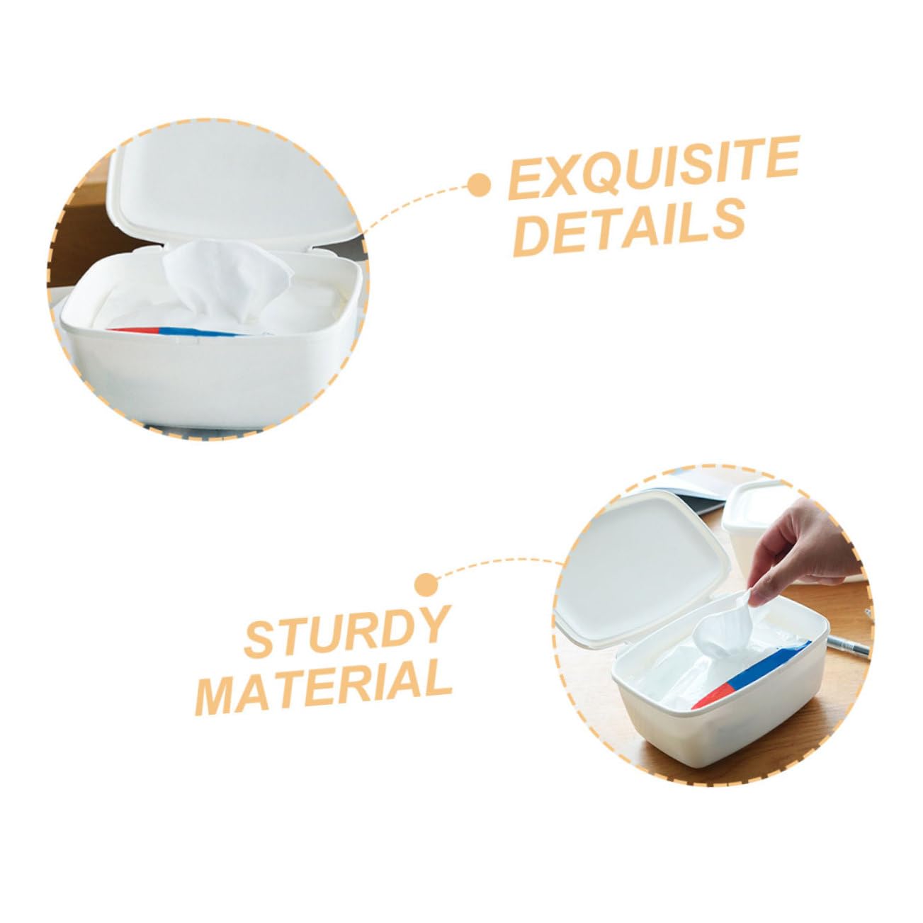 PRETYZOOM 6 Pièces Boîte De Lingettes Porte-Lingettes Pour Bébé Distributeur De Lingettes Organisateur De Stockage De Masque Porte-Conteneur De Lingettes Étui De Lingettes Pour Bébé