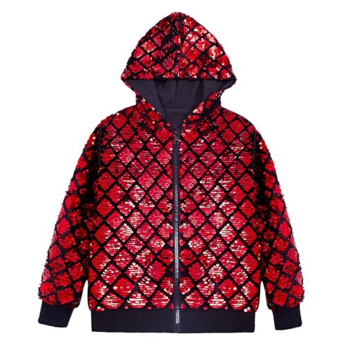 Veste en jean à capuche pailletée pour vos soirées disco et clubs