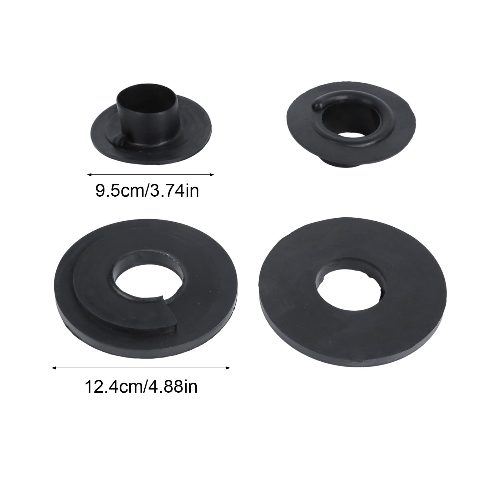 4 Stück Gummifederplatten kompatibel mit Transporter III Bus 1979–1992 Ersetzt 701511147