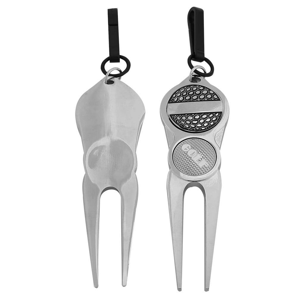 VGEBY1 Golf Divot Tool, Metal Golf Green Repair Forcella Golf Divot Equipaggiamento per la Riparazione di Palle da Golf(Golf)
