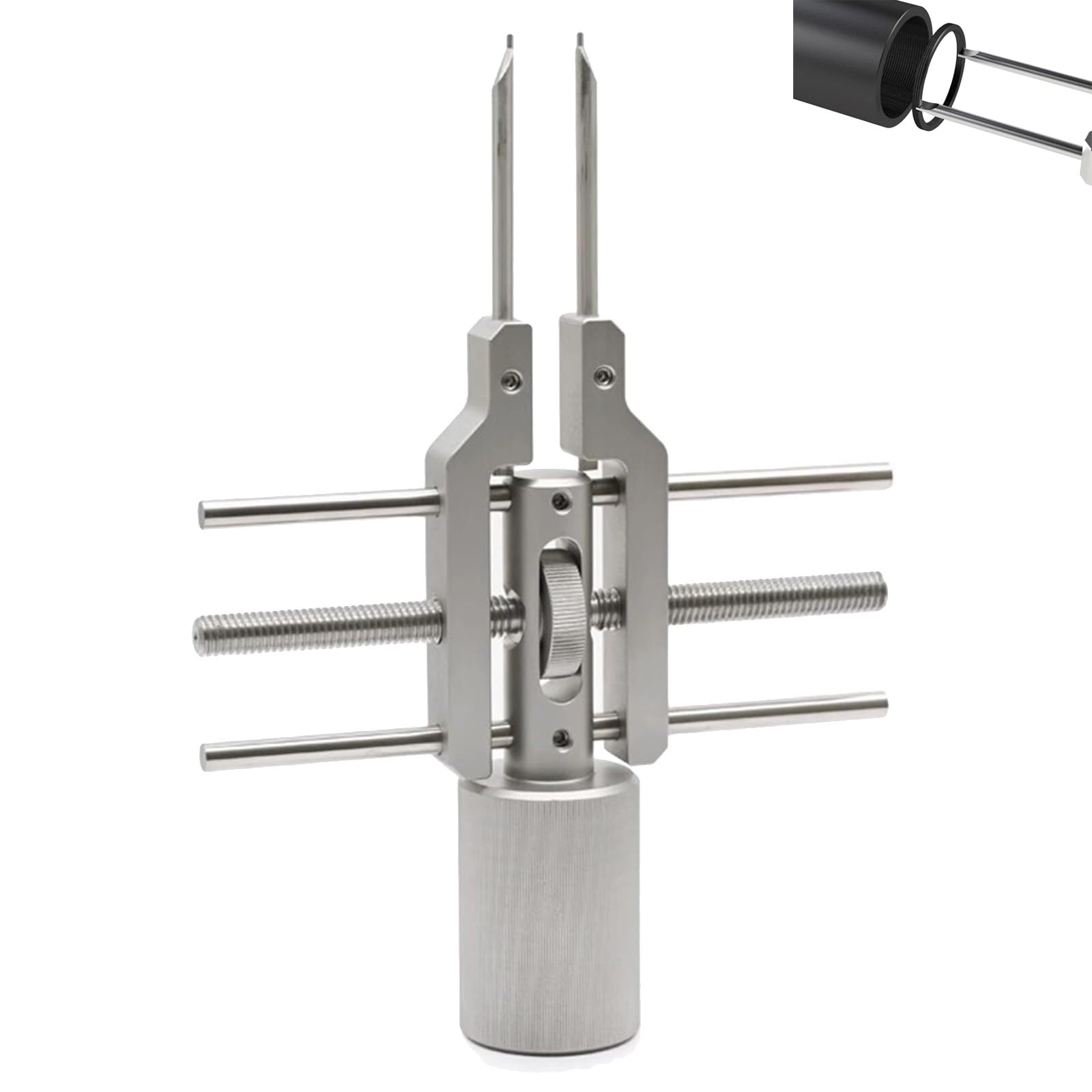 Llave de anillo a presión óptica, llave de cuello universal, rango ajustable de 3-73 mm, acero inoxidable, par máximo de 9 N·m para instalación y extracción del collar de retención