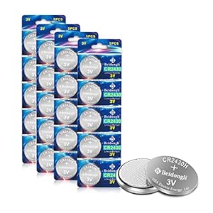 CR2430 3V lithium knoopcellen CR 2430 batterijen 20 stuks 【5 jaar garantie 】 (2430-20)