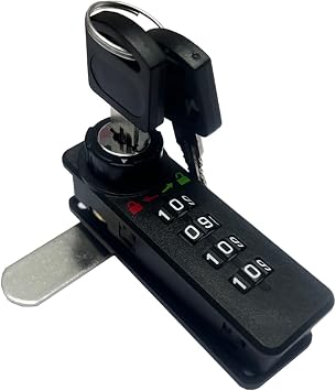 1 Pack Mechanical Code Digital Combination Lock - Password Entry Cam Lock for Cabinets, Tool Box, Drawers, School Lockers With Keys