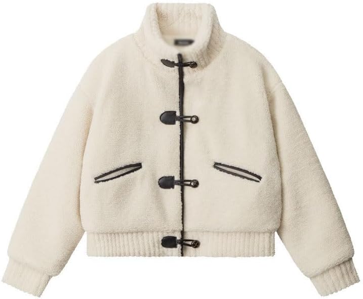 Short Thick Warm Stand Collar Cotton Padded Jacket for Winter