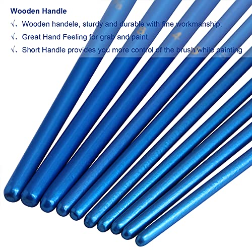 JOINREY-Paint-Brushes-Set20-Pcs-Round-Pointed-Tip-Paintbrushes-Nylon-Hair-Artist-Acrylic-Paint-Brushes-for-Acrylic-Oil-Watercolor-Face-Nail-Art-Miniature-Detailing-and-Rock-Painting-Blue