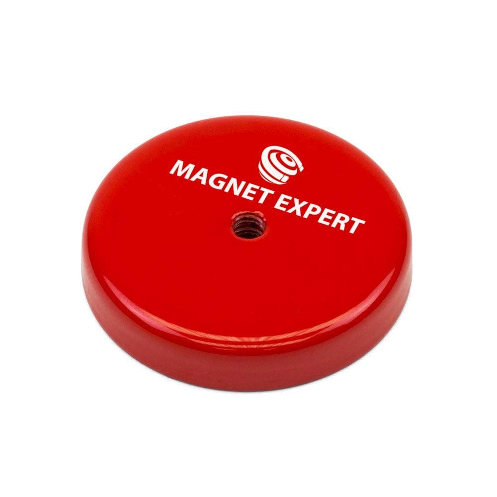 Magnet de Pot á Lime en Ferrite C/W M6 Trou Fileté Pour Les Applications Semi-Permanentes - 55mm dia x 11mm D'Épaisseur - 16kg de Traction - Pack de 40